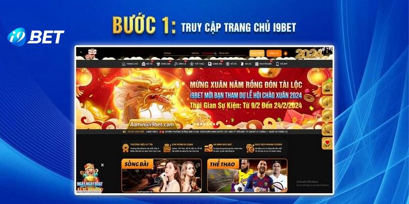 Truy cập trang chủ để bắt đầu mở tài khoản
